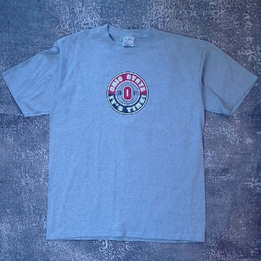 Vintage 2001 Ohio State It's TIME Gray T-Shirt