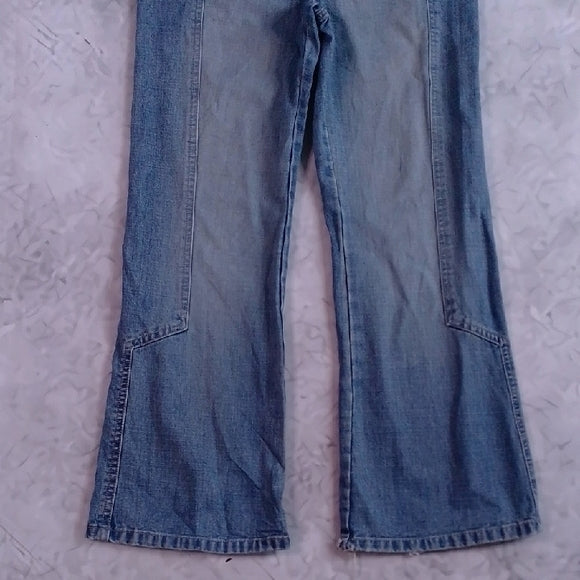 Vintage Old Navy Flared Legs Denim Overalls Workwear