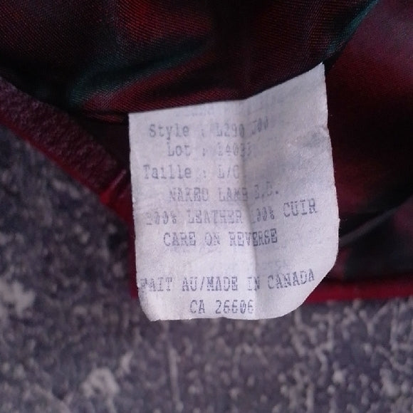 Vintage 90s Women's Red Leather Jacket A&S Selections