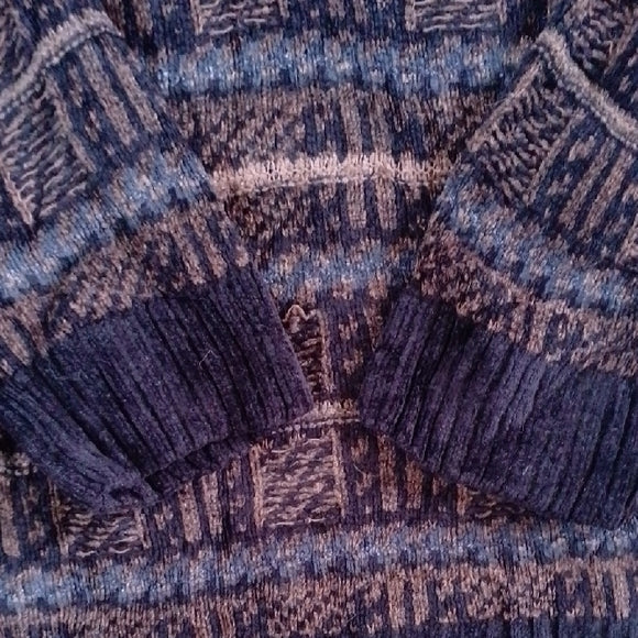 Vintage 90s GEOFFREY BEENE Striped Knit Grandpa Sweater