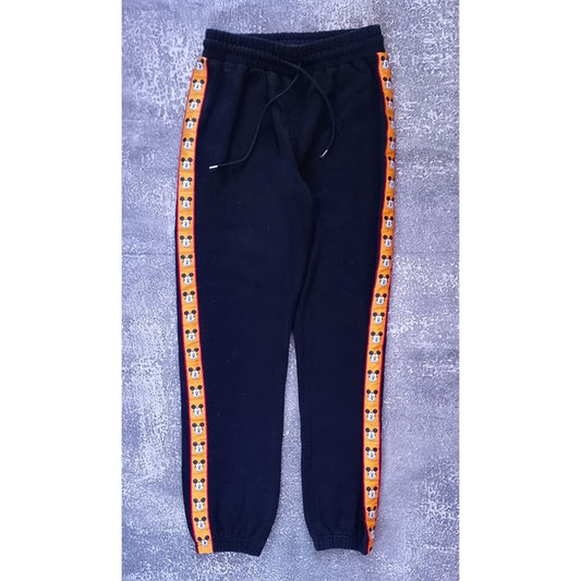 Disney x Forever 21 Mickey Mouse  Black Joggers with Orange Trim