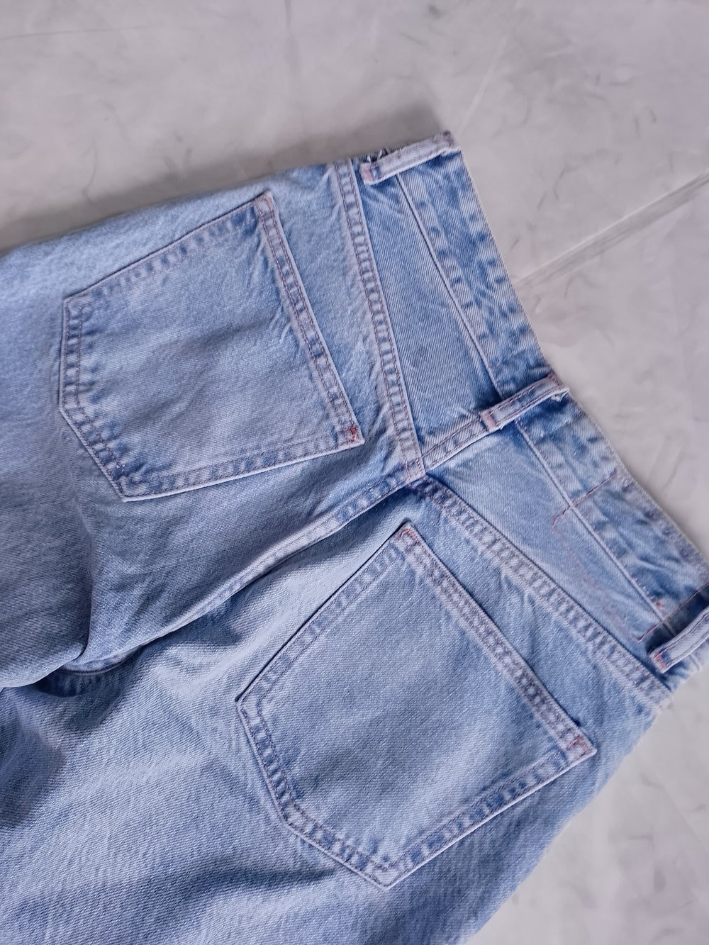 ZARA Light Wash Wide Leg Baggy Jeans