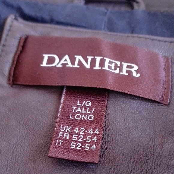 DANIER Dark Brown Leather Jacket