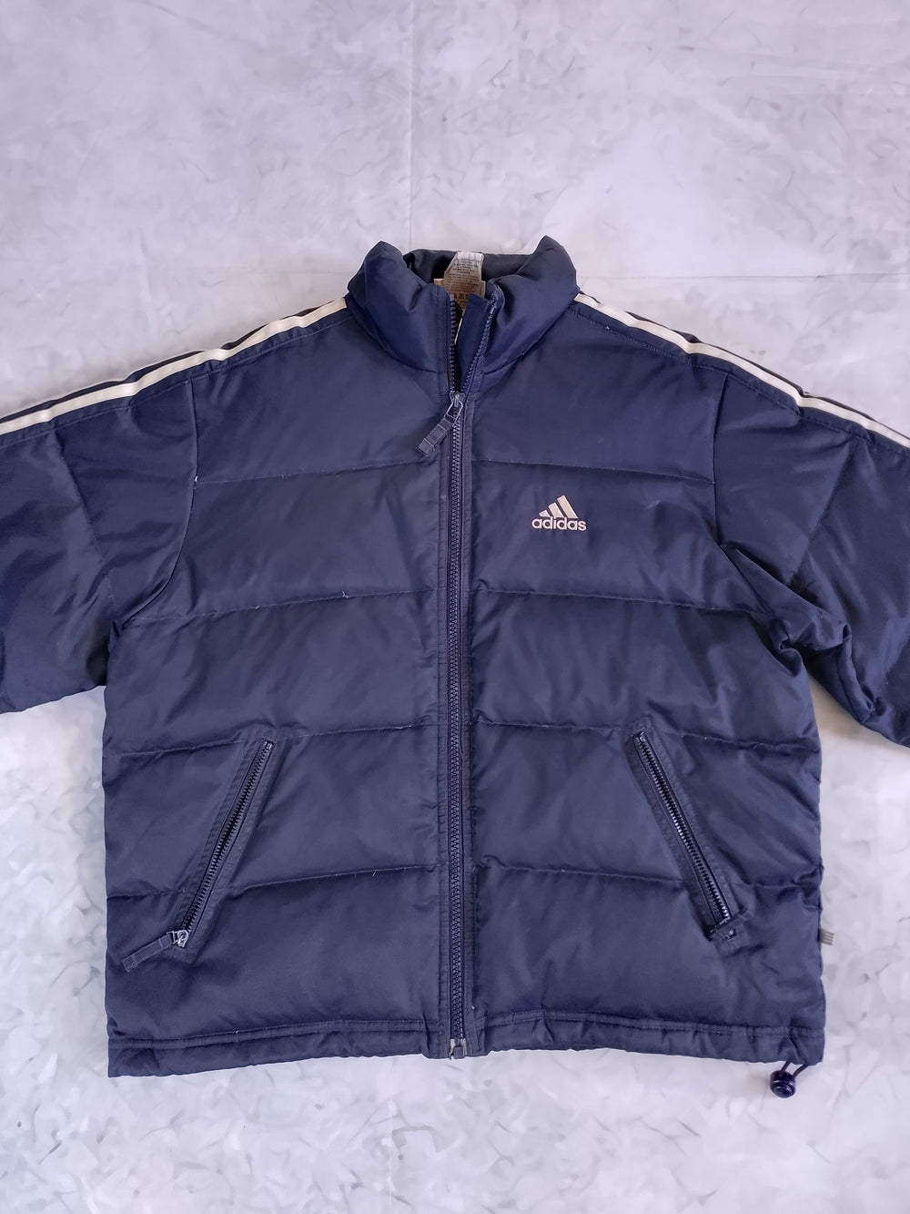 Vintage Adidas Navy Blue Puffer Jacket