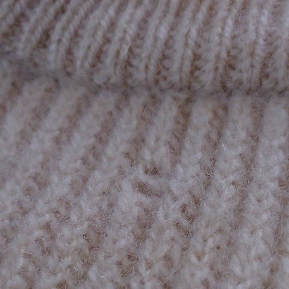 VINTAGE 80s Wool Cozy Cream Sweater with Elbow Pads