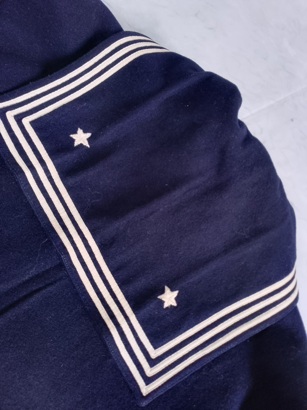 Vintage U.S. Navy Womens Blue Dress Jumper 100% Wool Cracker Jack Uniform Top