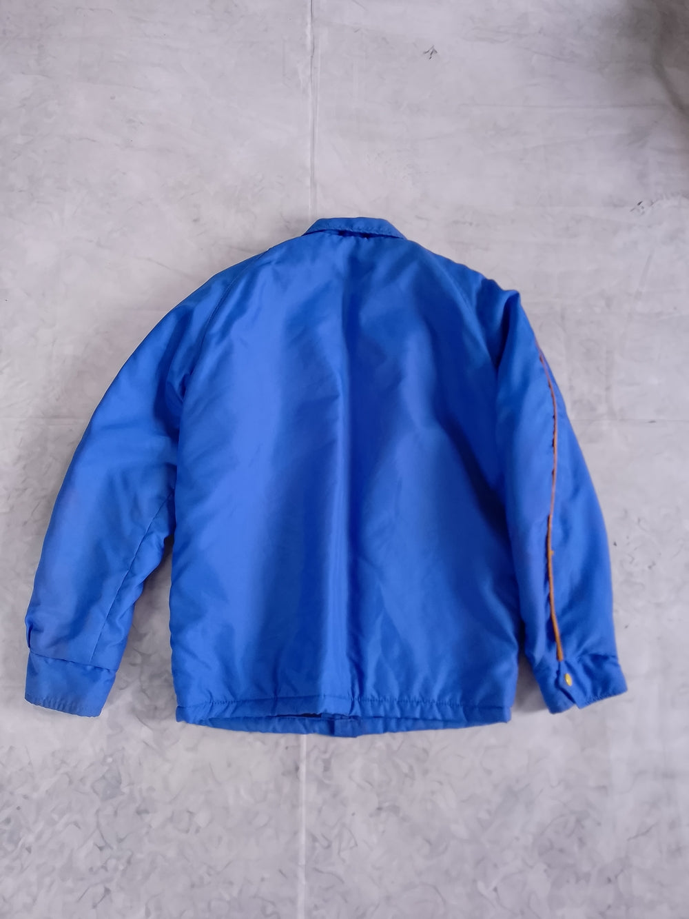 Blue Coach Jacket with Yellow Trim