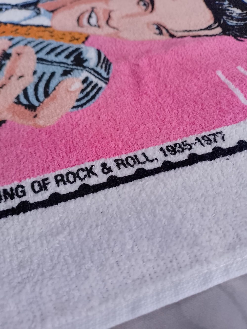 Vintage 1993 Elvis Presley Stamp Design Dishtowel NWOT USA Made