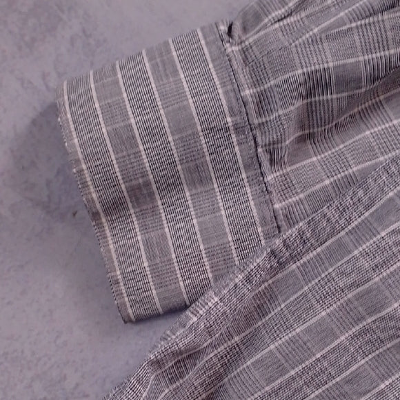 Vintage 90s Christian Dior Chemise Gray Striped Shirt