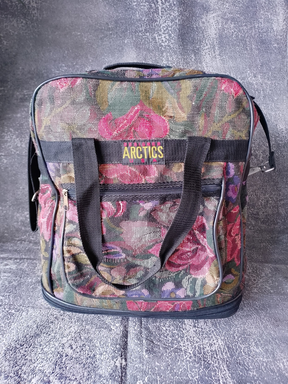 Vintage ARCTICS USA Floral Tote Travel Bag - Expandable
