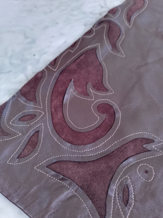 VINTAGE DANIER WESTERN STYLE Embroidered Leather Pants FLARE