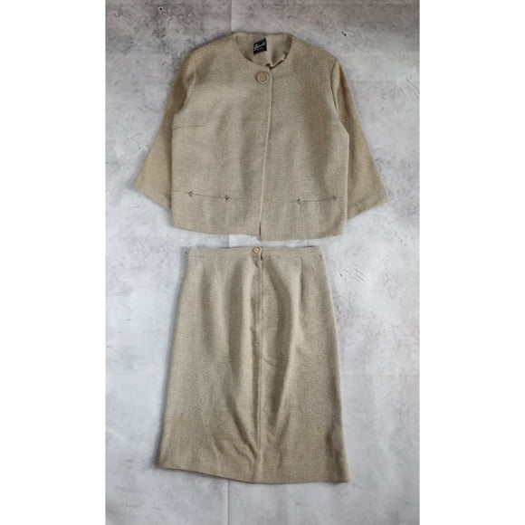 Vintage GISELLE New York Designed Wool Two Piece Suit