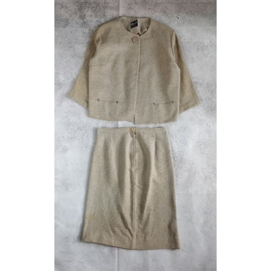 Vintage GISELLE New York Designed Wool Two Piece Suit