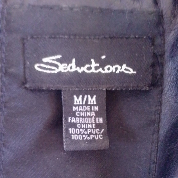 Biker Style Black Faux Leather Jacket