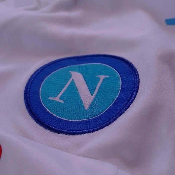 Macron White and Blue Soccer Jersey SSC NAPOLI Lete MSC