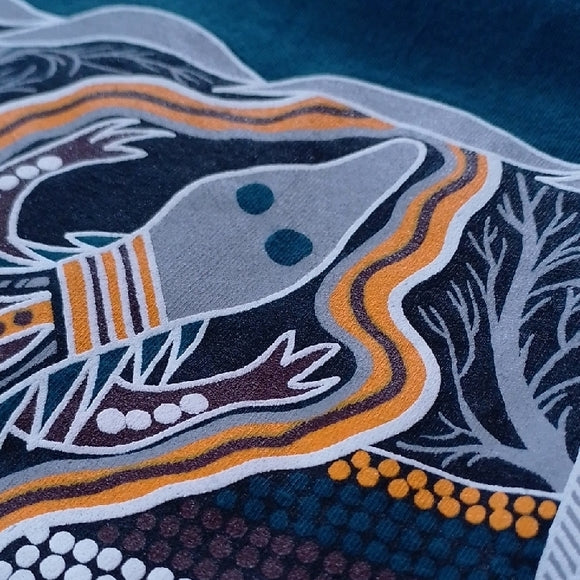 VINTAGE 1992 ABORIGINAL ART AUSTRALIA REPTILES DREAMING MAX CONLON SHIRT