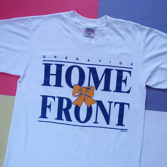 Vintage 90s Operation HOME FRONT Support The Troops Single Stitch T-Shirt ONEITA
