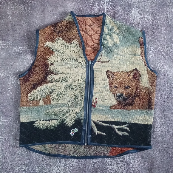 Vintage 90s Reworked Wolf Pack Benny Vest - UNISEX