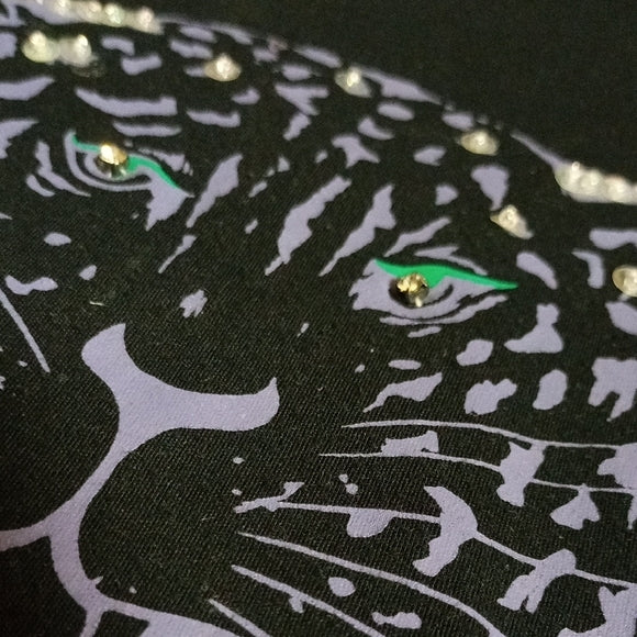 Vintage 90s Black Jungle Print T-Shirt