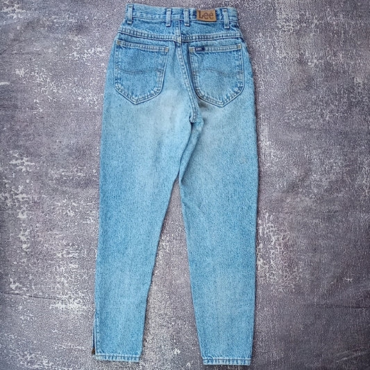 Vintage 1980s LEE Mom Denim Jeans Talon 42 Zipper