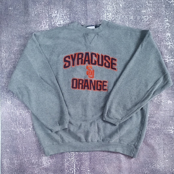 Syracuse Orange Gray Sweater Crewneck Embroidered UNISEX