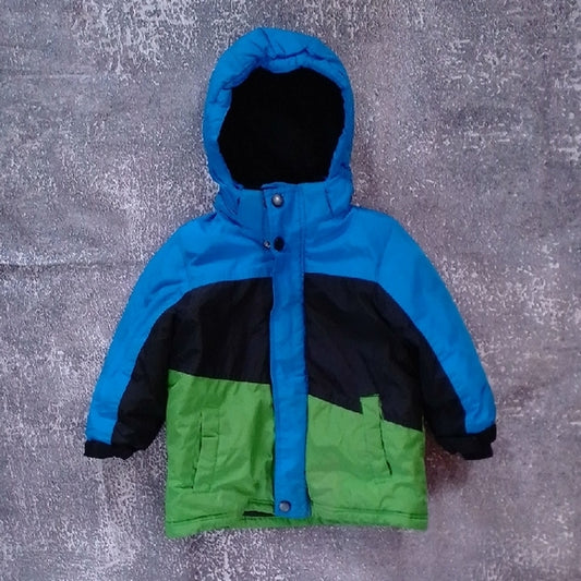 FOG LONDON FOG Blue and Green Hooded Jacket YOUTH