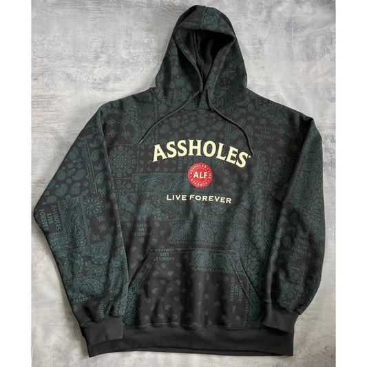 ALF Assholes Live Forever Hoodie Sweater With Bandana Print