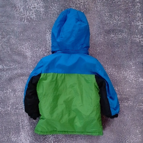 FOG LONDON FOG Blue and Green Hooded Jacket YOUTH