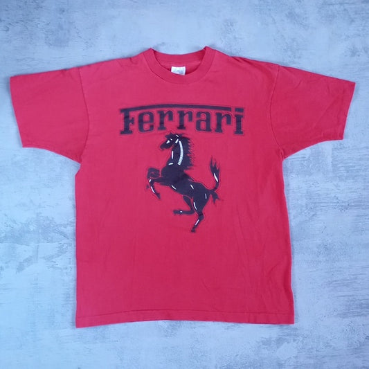 Vintage 90s Ferrari Logo Single Stitch T-Shirt