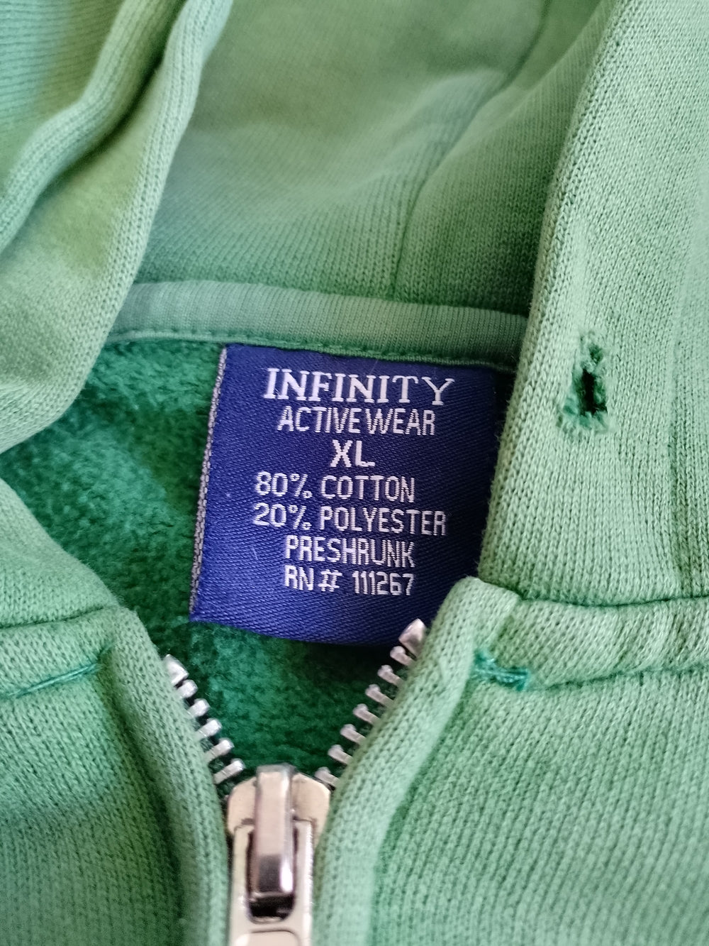 Vintage FADED Orlando Florida Green Zip-Up Hoodie