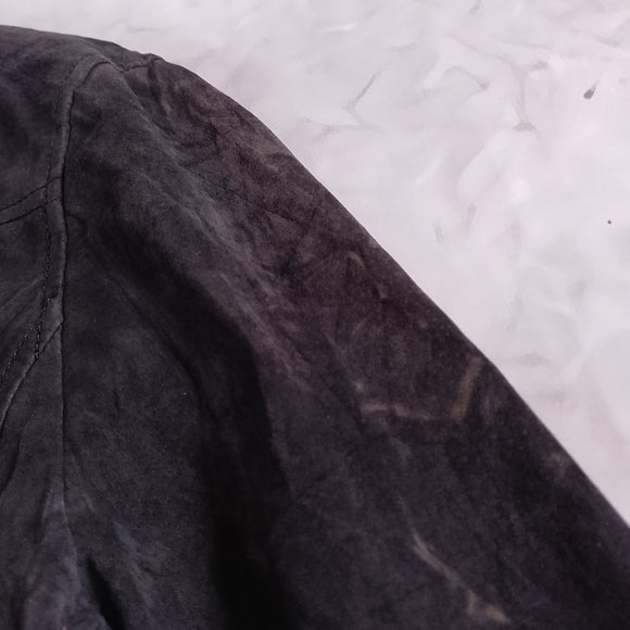 Danier Black Leather Zip-Front Jacket UNISEX
