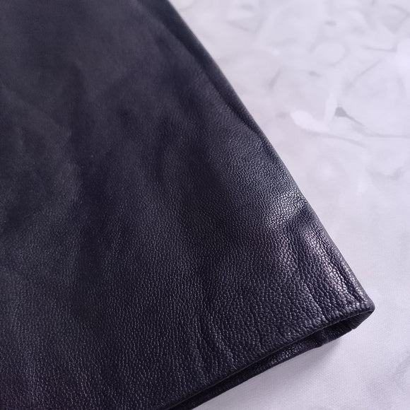Vintage 90s PARIS SPORT CLUB Black Leather Skirt