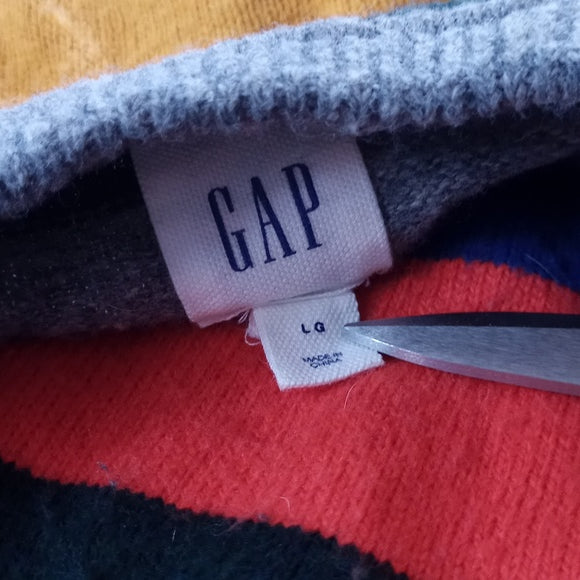 GAP Multi Colour Crazy Striped Merino Wool Sweater