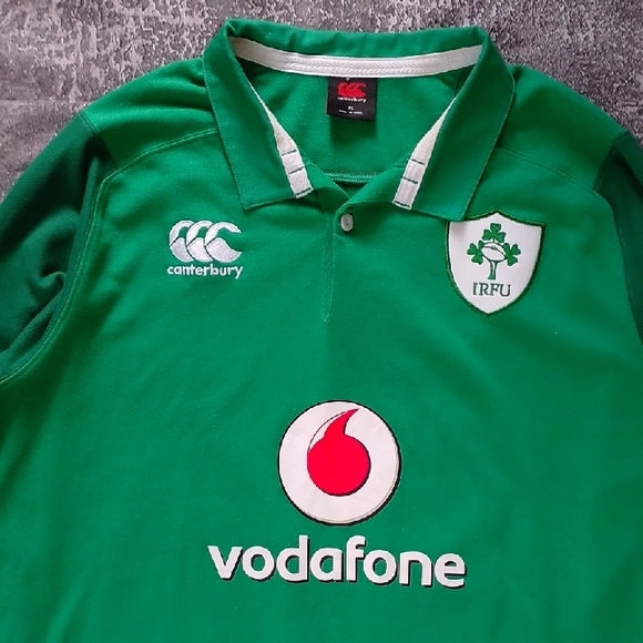 Official Canterbury Green Rugby Jersey vodafone
