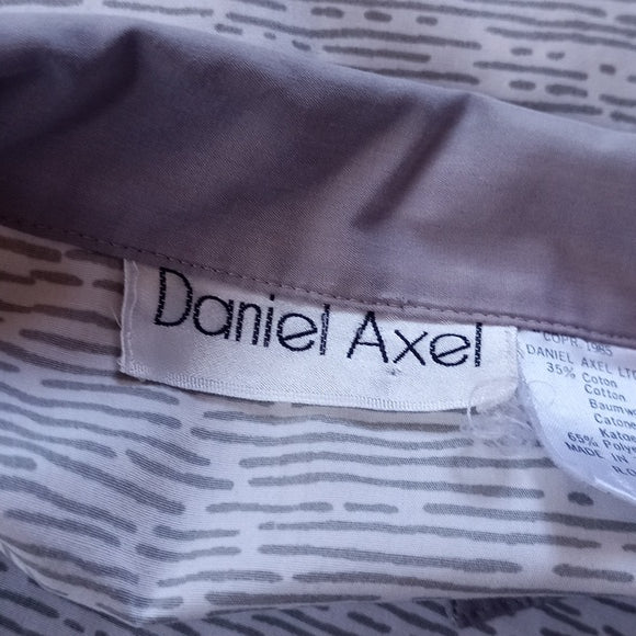 VINTAGE 90s Daniel Axel Guy With Shades Print Polo Shirt