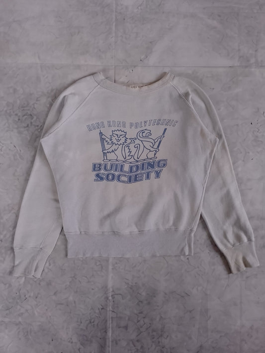 Vintage 90s HONG KONG POLYTECHNIC 'Building Society' Graphic Sweatshirt