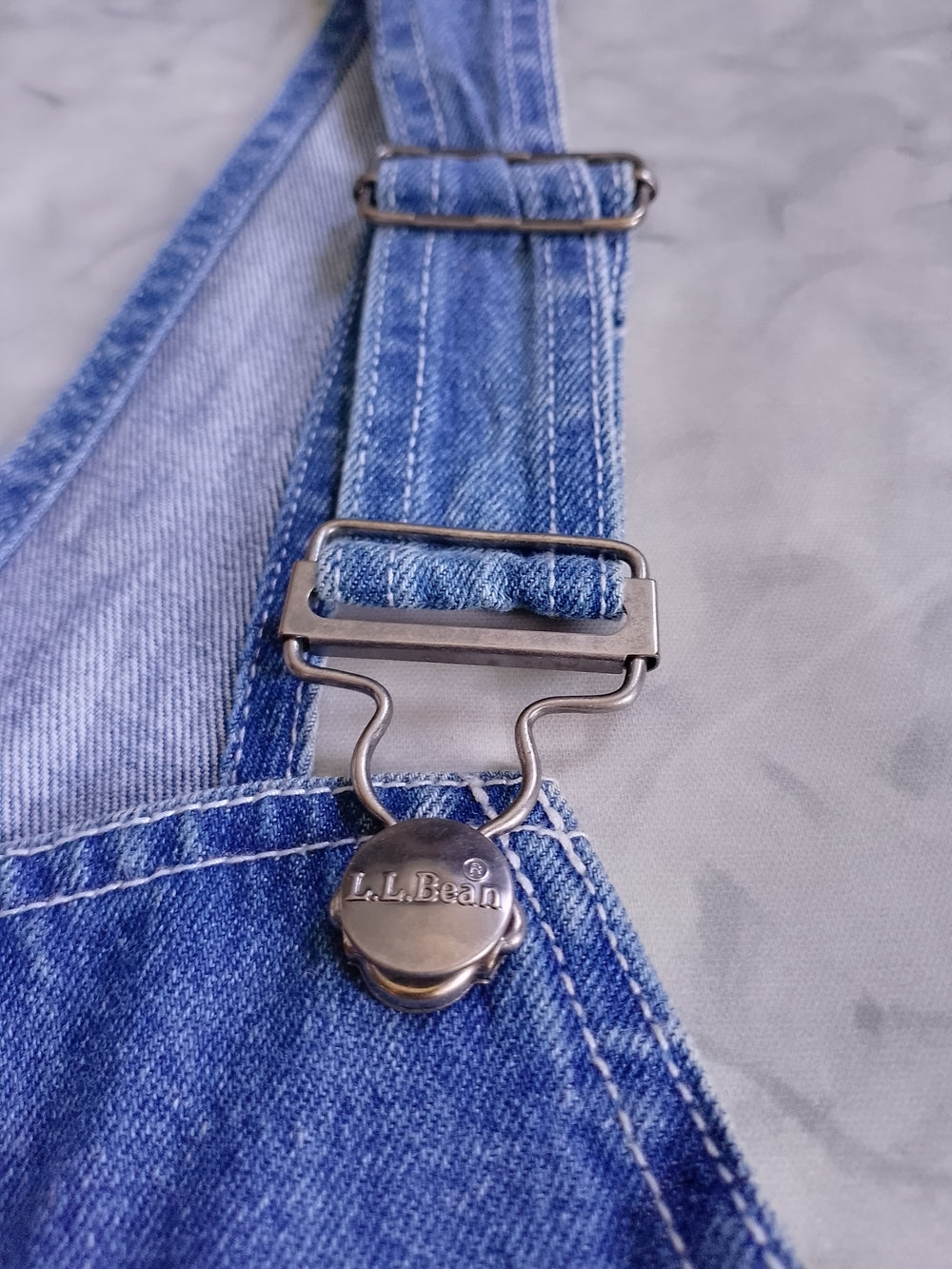 Vintage LLBEAN Blue Denim Overalls Casual Bib Jeans HONG KONG