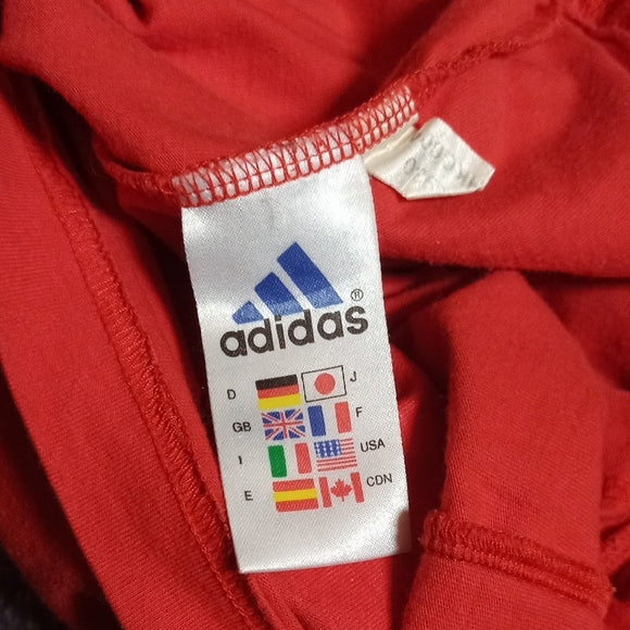 Vintage 90s ADIDAS SOCCER Graphic Red T-Shirt