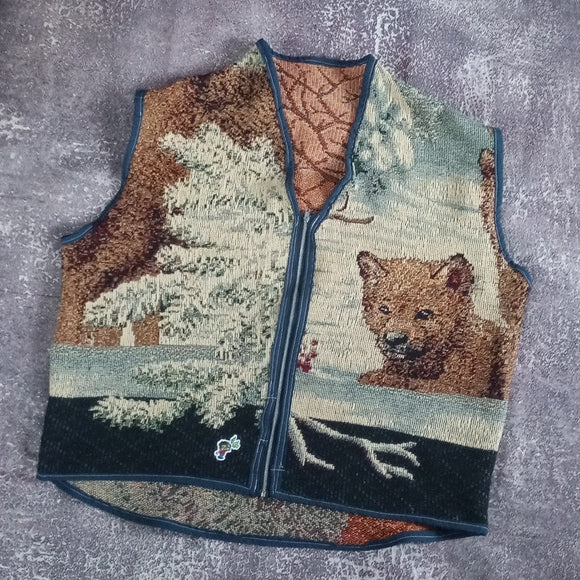 Vintage 90s Reworked Wolf Pack Benny Vest - UNISEX