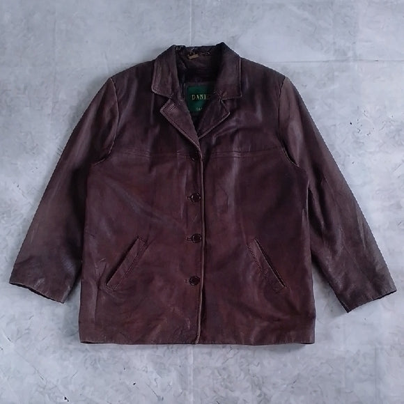 Vintage 90s Danier Brown Leather Jacket