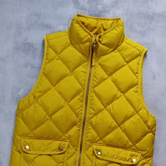 2014 J.CREW YELLOW GOOSE DOWN PUFFER VEST