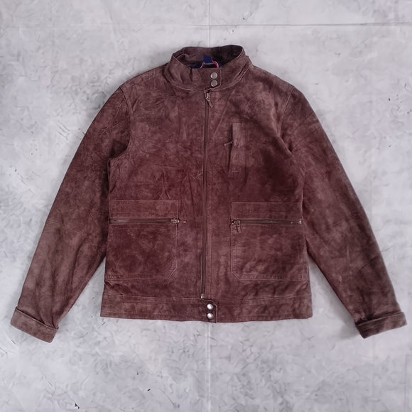 Denver Hayes Men's Suede Zip-Up Jacket - Brown