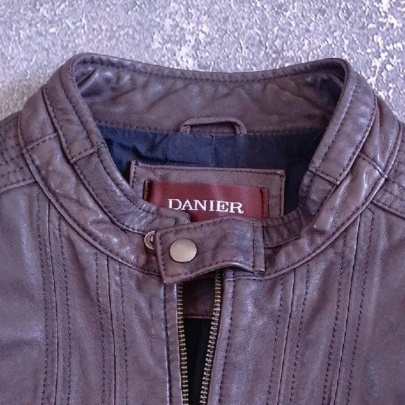 DANIER Dark Brown Leather Jacket