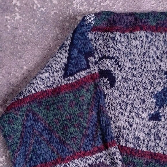 Vintage 90s Michael Gerald Patterned Sweater Uncle Phil Ugly Grandpa