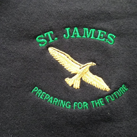 Vintage 90s St.James Embroidered Eagle Preparing For The Future Crewneck