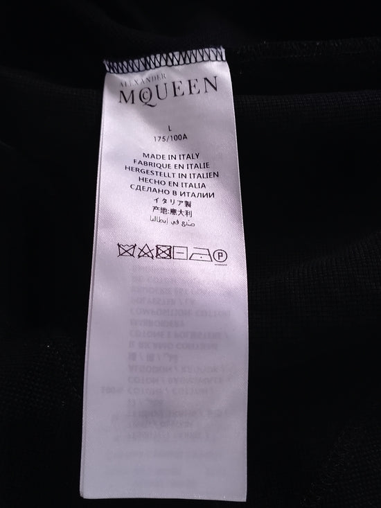 Alexander McQueen Black Polo Shirt with Skull Embroidery