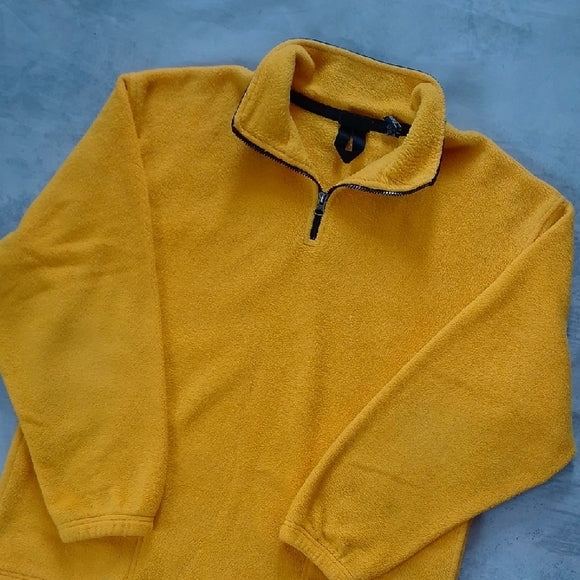 VINTAGE Y2K YELLOW FLEECE SWEATER