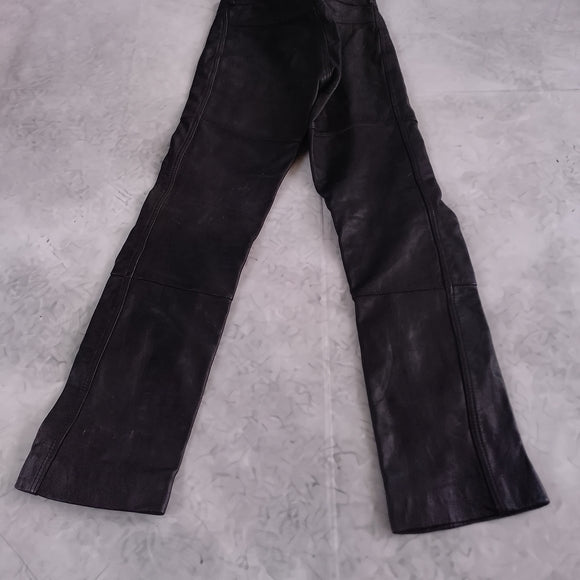 Vintage 80s Hein Gericke Black Leather Motorcycle Pants Biker