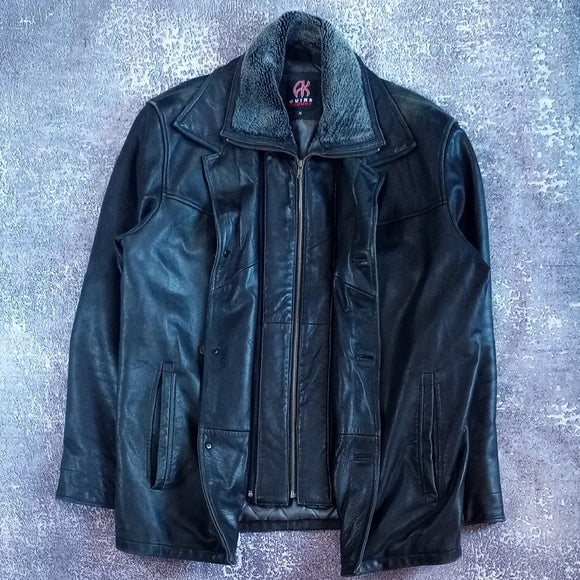 CUIRS AKOURY Men's Black Leather Jacket