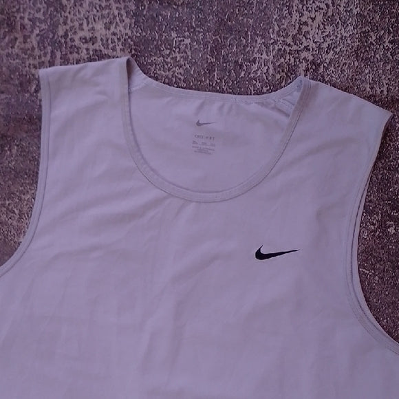 Nike Grey Sleeveless Top with Black Swoosh